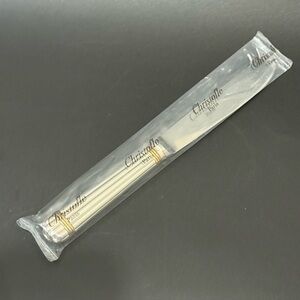 CHRISTOFLE France Aria Silver Plated Gold Ring Cheese Slicer Prong Knife 8.5"